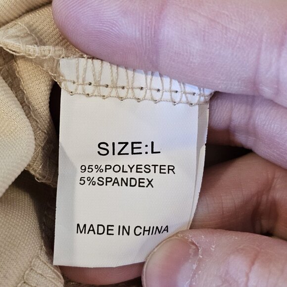 70s Inspired Womens Jumpsuit Sz 10 12 Cream Wide Leg Belted Keyhole Back Stretch - Picture 9 of 11